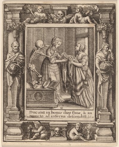 Brud af Wenceslaus Hollar after Hans Holbein the Younger after Abraham van Diepenbeeck