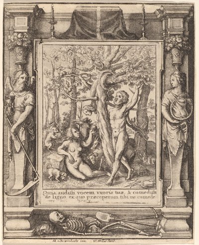 Edens Have af Wenceslaus Hollar after Hans Holbein the Younger after Abraham van Diepenbeeck