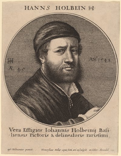 Hans Holbein den Yngre af Wenceslaus Hollar after Hans Holbein the Younger