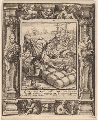 Købmand af Wenceslaus Hollar after Hans Holbein the Younger after Abraham van Diepenbeeck