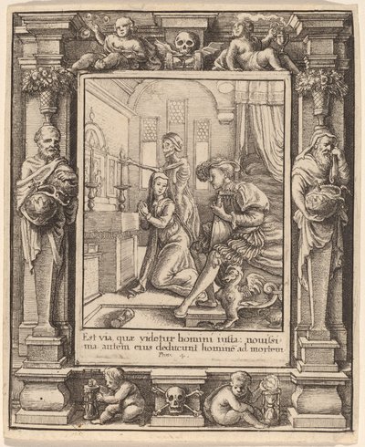 Nonne af Wenceslaus Hollar after Hans Holbein the Younger after Abraham van Diepenbeeck