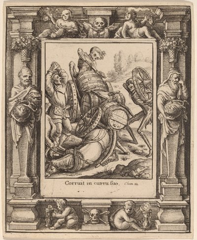 Vognmand af Wenceslaus Hollar after Hans Holbein the Younger after Abraham van Diepenbeeck