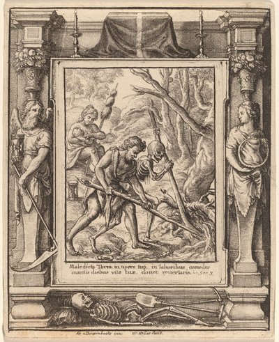 Da Adam Delved af Wenceslaus Hollar after Hans Holbein the Younger after Abraham van Diepenbeeck