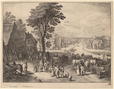 Kanalen af Wenceslaus Hollar after Pieter Brueghel the Younger