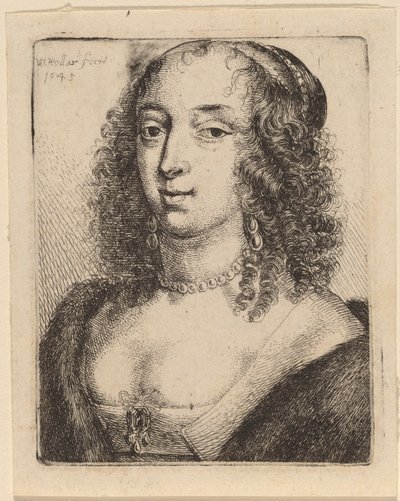 Hertuginde af Lennox af Wenceslaus Hollar after Sir Anthony van Dyck
