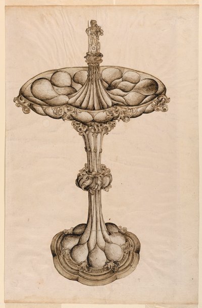 Tegning, midterstykke i sølv, 1498 af Wenzel von Olmütz