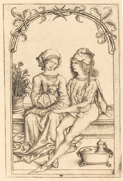 De elskende af Wenzel von Olmutz after Master of the Housebook