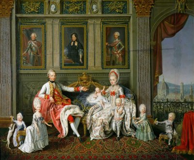 Leopold I, storhertug af Toscana med sin kone Maria Luisa og deres børn, 1773 af Werlin