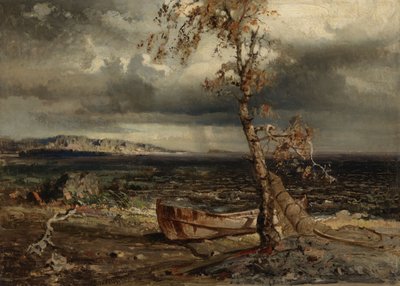 Storm på Näsijärvi-søen af Werner Holmberg