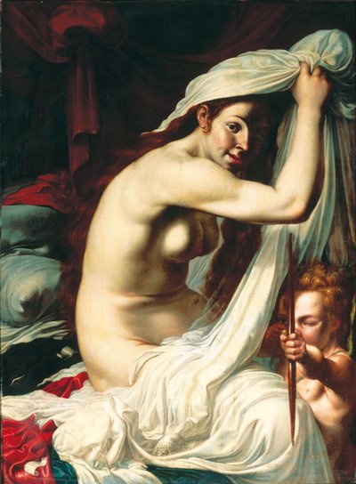 Venus og Amor af Werner Jacobsz van den Valckert