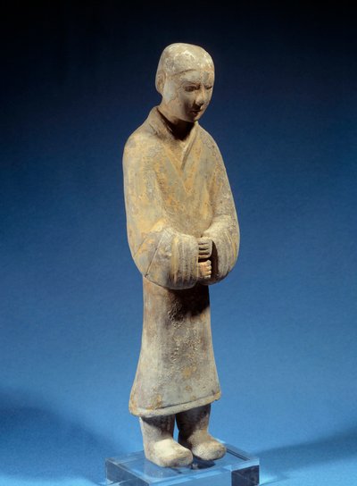 Kinesisk kunst: Dame giver tilbud; gravterracotta fra Han-perioden (antik). Paris, Musee Cernuschi af Western Han Dynasty Chinese School
