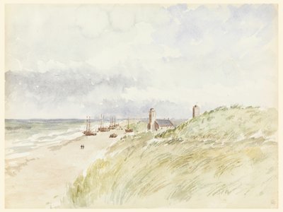 Tegning, Kysten ved Kativigh, Holland, 21. august 1887 af Whitney Warren Jr.