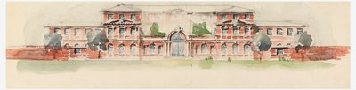 Hearst School for Girls: The Elevation of the Main Building af Whitney Warren Jr.