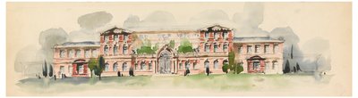 Hearst School for Girls: The Elevation of the Main Building af Whitney Warren Jr.