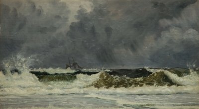 Rart vejr - Jyllands kyst, 1884. af Whitworth Wallis