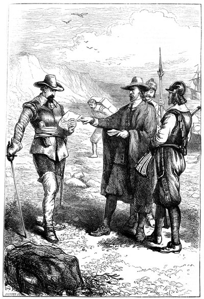 Samuel Gortons lander i Amerika, c1636 c1880. af Whymper