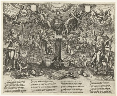 Pagtens træ, 1578 Pagternes træ / Arbor Pacis (titel på objekt) af Wierix