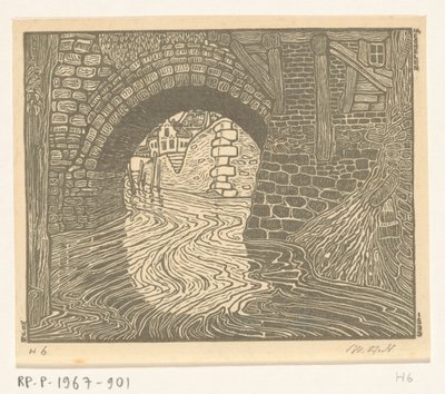 Bro i Mechelen (original titel) af Wijnand Otto Jan Nieuwenkamp (signed by artist)