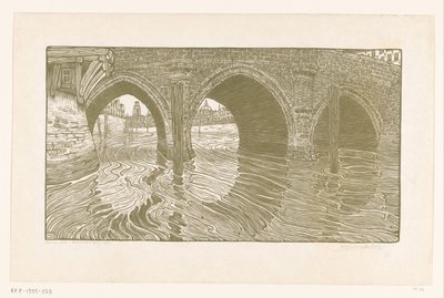 Bro i Mechelen (original titel) af Wijnand Otto Jan Nieuwenkamp (signed by artist)