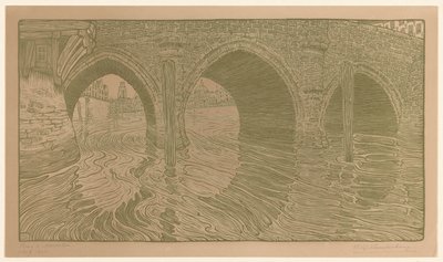 Bro i Mechelen (original titel) af Wijnand Otto Jan Nieuwenkamp (signed by artist)