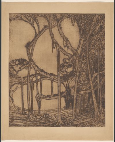 Den gamle waringin (original titel på objektet) af Wijnand Otto Jan Nieuwenkamp (signed by artist)