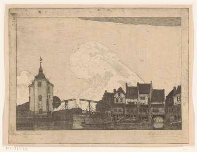 Havn i Enkhuizen (original titel) af Wijnand Otto Jan Nieuwenkamp (signed by artist)
