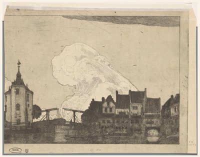 Havn i Enkhuizen (original titel) af Wijnand Otto Jan Nieuwenkamp (signed by artist)