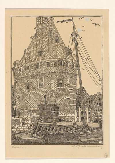 Hovedtårnet i Hoorn af Wijnand Otto Jan Nieuwenkamp (signed by artist)