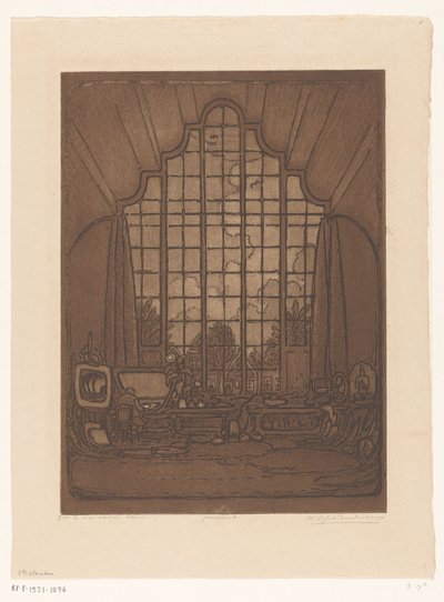 Interiør af Wijnand Otto Jan Nieuwenkamps studie på Het Marken i Edam I mit studie, Edam (original titel) af Wijnand Otto Jan Nieuwenkamp (signed by artist)