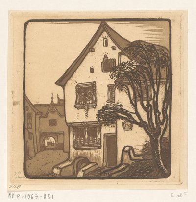 Gade i en by ved Mosel På Mosel (original titel) af Wijnand Otto Jan Nieuwenkamp