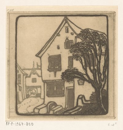 Gade i en by ved Mosel På Mosel (original titel) af Wijnand Otto Jan Nieuwenkamp