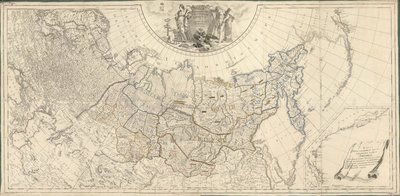 Kort over det russiske imperium opdelt i enogfyrre regeringer, 1796. af Wilbrecht