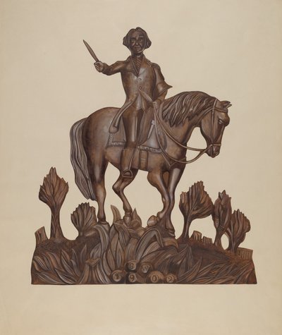 George Washington til hest, ca. 1938. af Wilbur M Rice