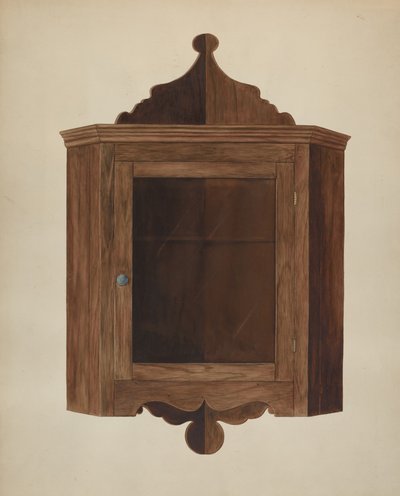 Hjørneskab, ca. 1938. af Wilbur M Rice