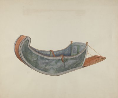 Red River Hundeslæde, ca. 1938. af Wilbur M Rice