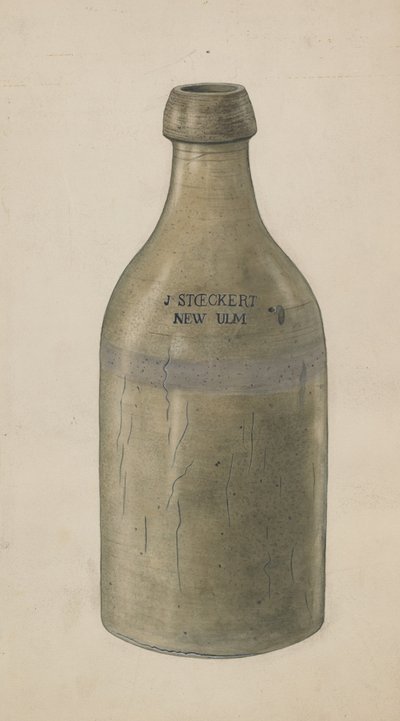Stentøjsølflaske, ca. 1938. af Wilbur M Rice