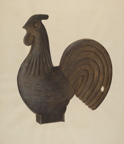 Vindmølle modvægt, ca. 1938. af Wilbur M Rice