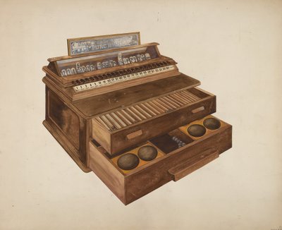 Trækasseapparat, ca. 1942. af Wilbur M Rice