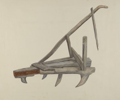 Træharve eller kultivator, ca. 1937. af Wilbur M Rice