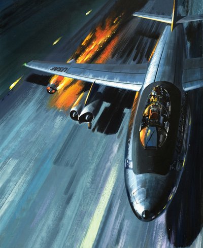Mareridt i et brændende bombefly, illustration fra 