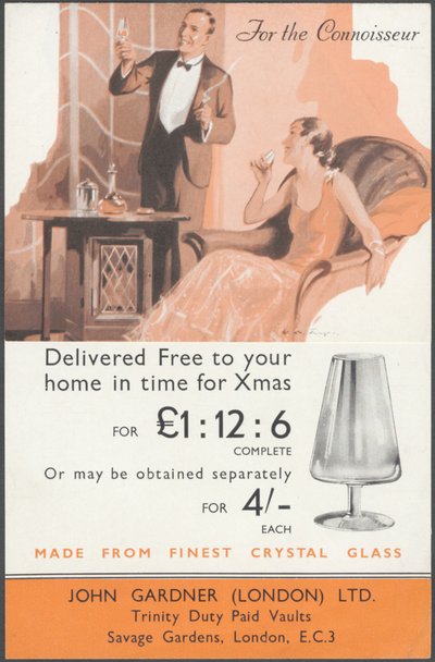 John Gardner Cystal Glassware, 1920