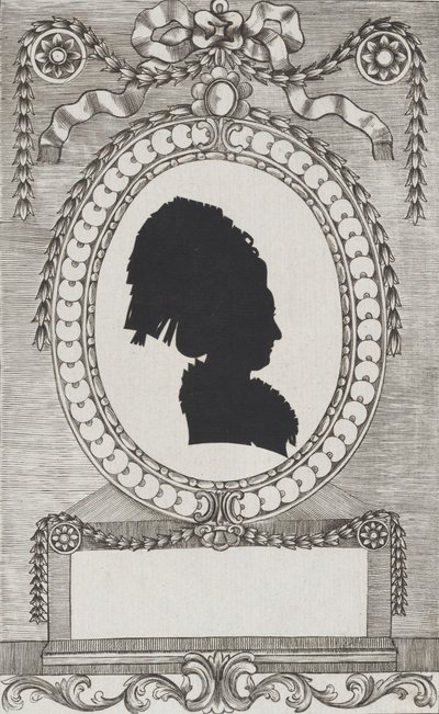 Silhuet af Gräfin Enzenberg, Stiftsfräulein, 1784-1834. af Wilhelm Ackermann