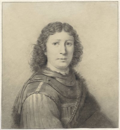 Portræt af en ung mand med krave og kæde af Wilhelm Adrian Netscher
