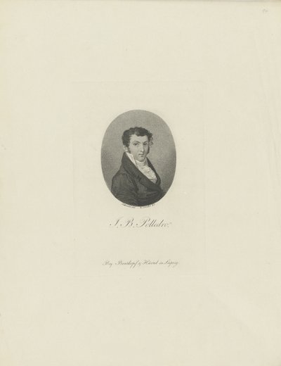Portræt af violinisten og komponisten Giovanni Battista Polledro 1781-1853, ca. 1810. af Wilhelm Arndt