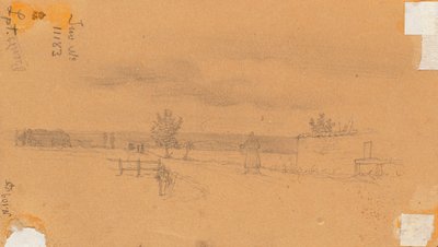 Landschaft mit gehender Figur af Wilhelm Bendz