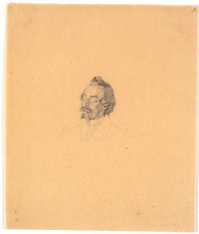 Porträt des Glasmalers Friedrich Vörtel af Wilhelm Bendz