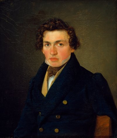 Portræt af en ung mand. af Wilhelm Bendz