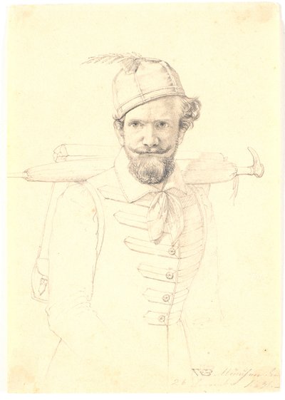 Selvportræt med tornyster af Wilhelm Bendz