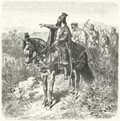 Cyrus den Store, persisk kejser (gravering) af Wilhelm Camphausen