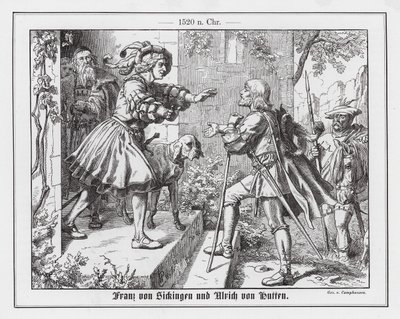 Franz von Sickingen hilser på Ulrich von Hutten af Wilhelm Camphausen